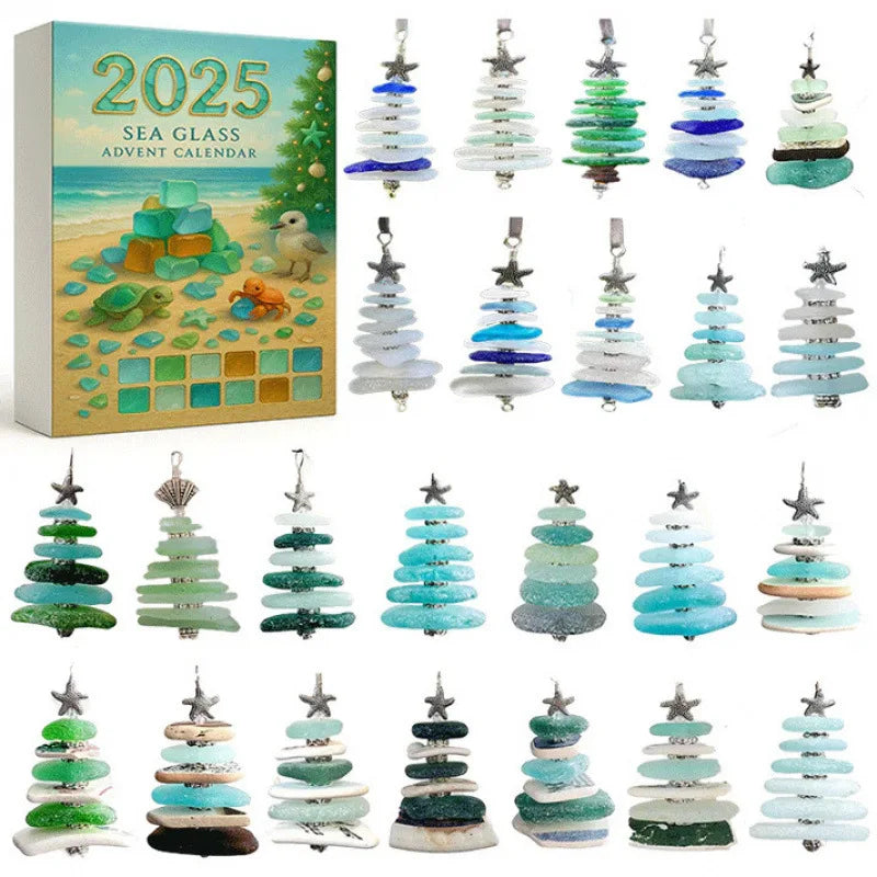 Tierfiguren Adventskalender Mit Meerglas | Weihnachten