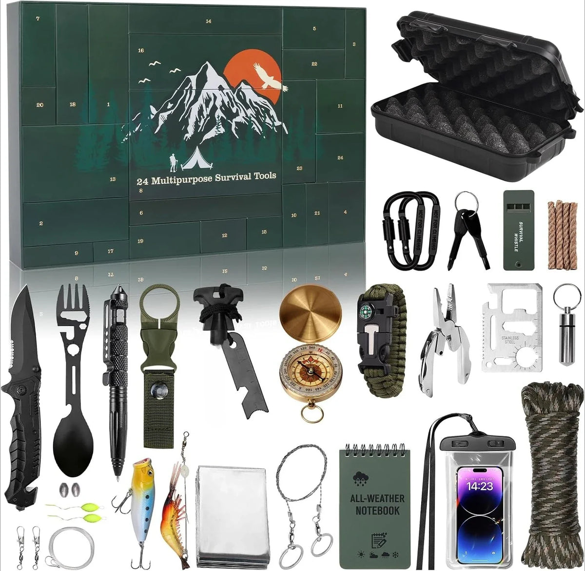Outdoor Adventskalender Mit Survival Werkzeugen Und Ausrüstung | Weihnachten