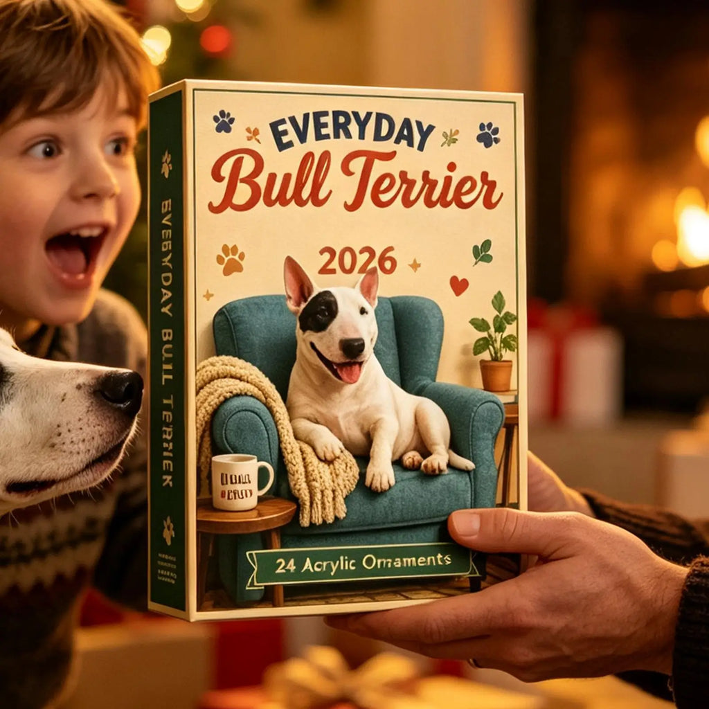 Bullterrier Adventskalender Mit Hunde Anhängern | Weihnachten