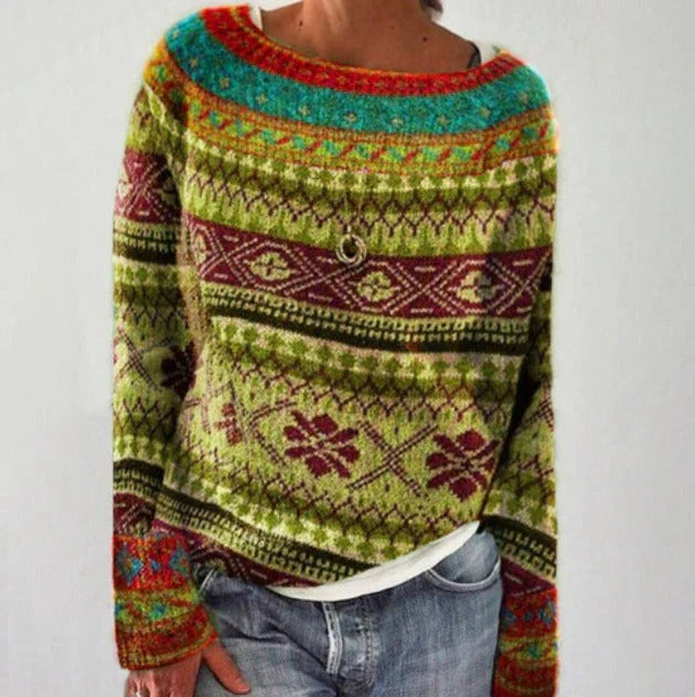 Damen Pullover Norweger Winter Langarm | Strick
