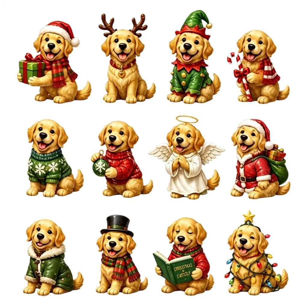 Golden Retriever Adventskalender Mit Christbaumschmuck | Weihnachten