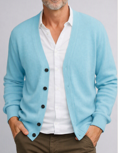 Herren Pullover Strick Winter Mit V-ausschnitt | Gerippter