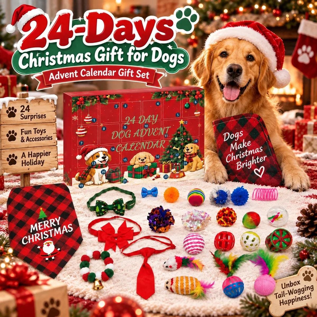 Hunde Adventskalender Mit Spielzeug Und Zubehör | Weihnachten