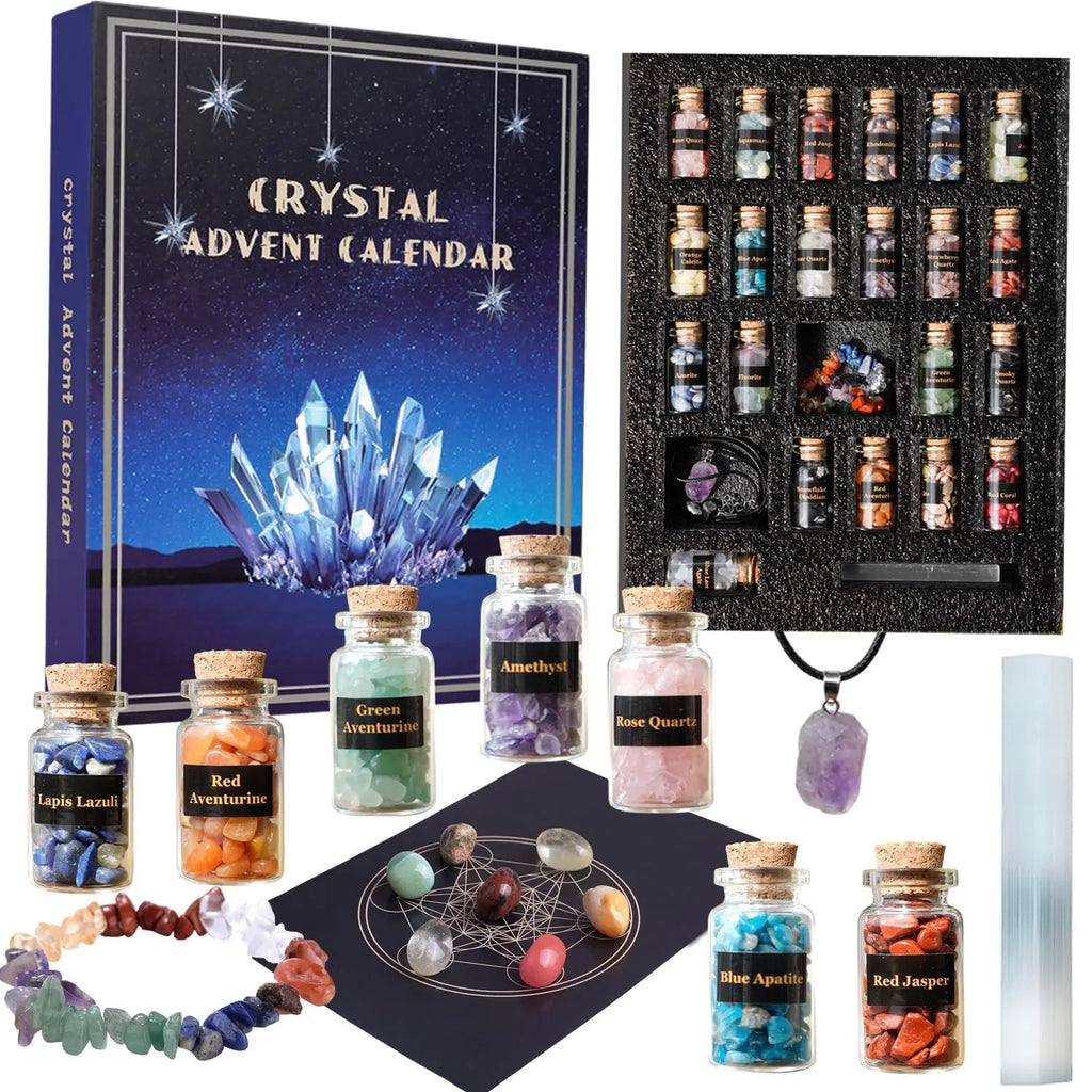 Adventskalender Mit Edelstein Fläschchen Und Schmuck | Weihnachten