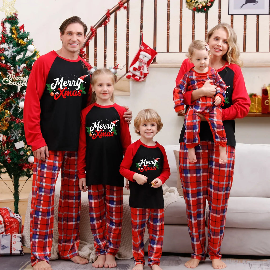 Familien Winter-Weihnachtspyjama-Set Im Partnerlook | Bedruckt