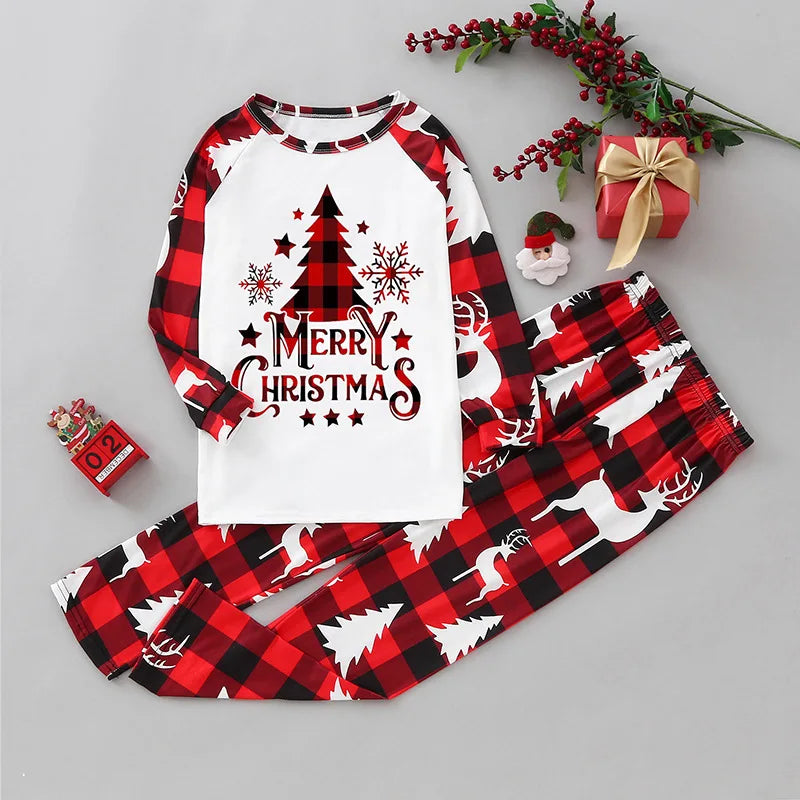 Familien Winter-Weihnachtspyjama-Set Im Partnerlook | Bedruckt