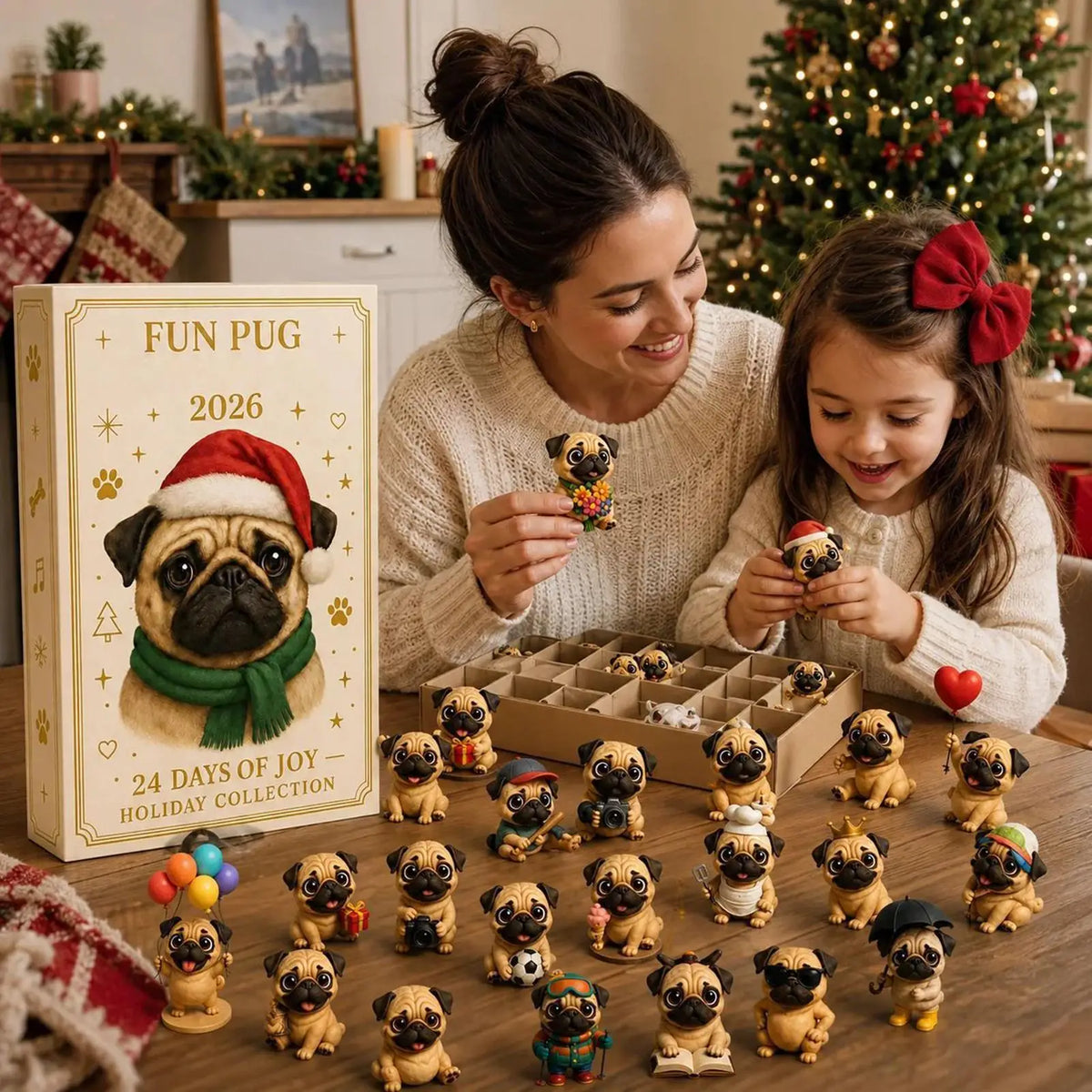 Mops Adventskalender Mit Mini Sammelfiguren | Weihnachten