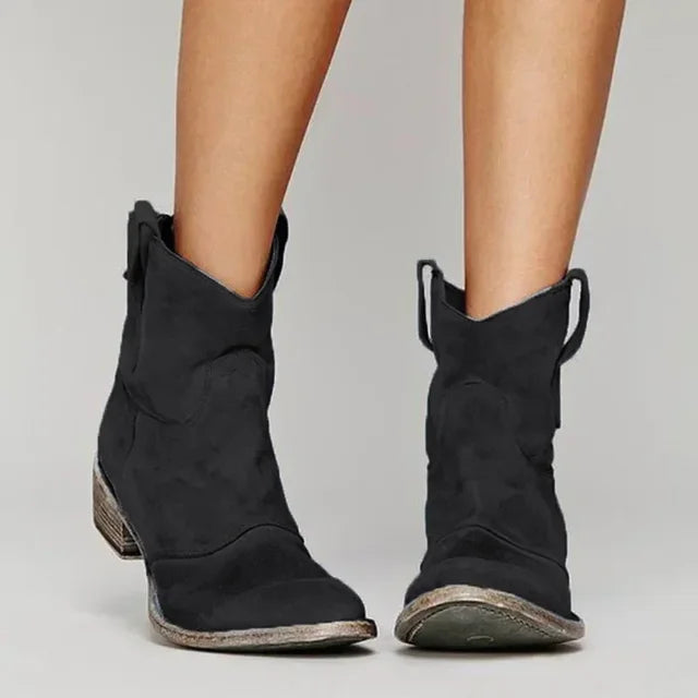 Damen Stiefel Cowboy Vintage Absatz | Winter
