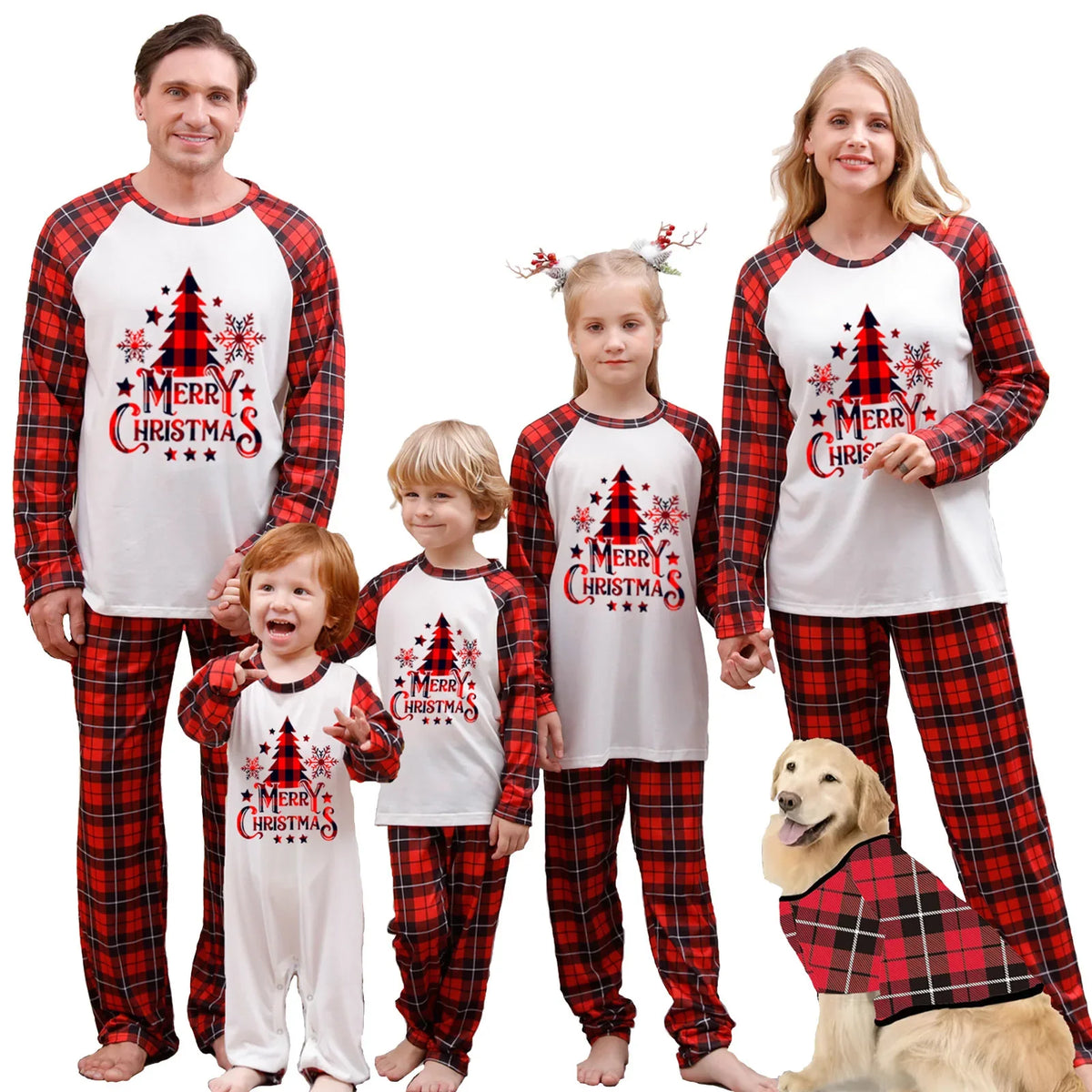 Familien Winter-Weihnachtspyjama-Set Im Partnerlook | Bedruckt