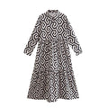 Damen Bedrucktes Hemdkleid | Midi
