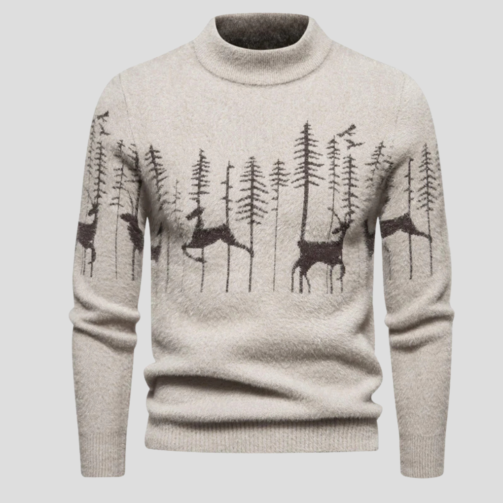 Herren Pullover Strick Rollkragen Winter | Weihnachts
