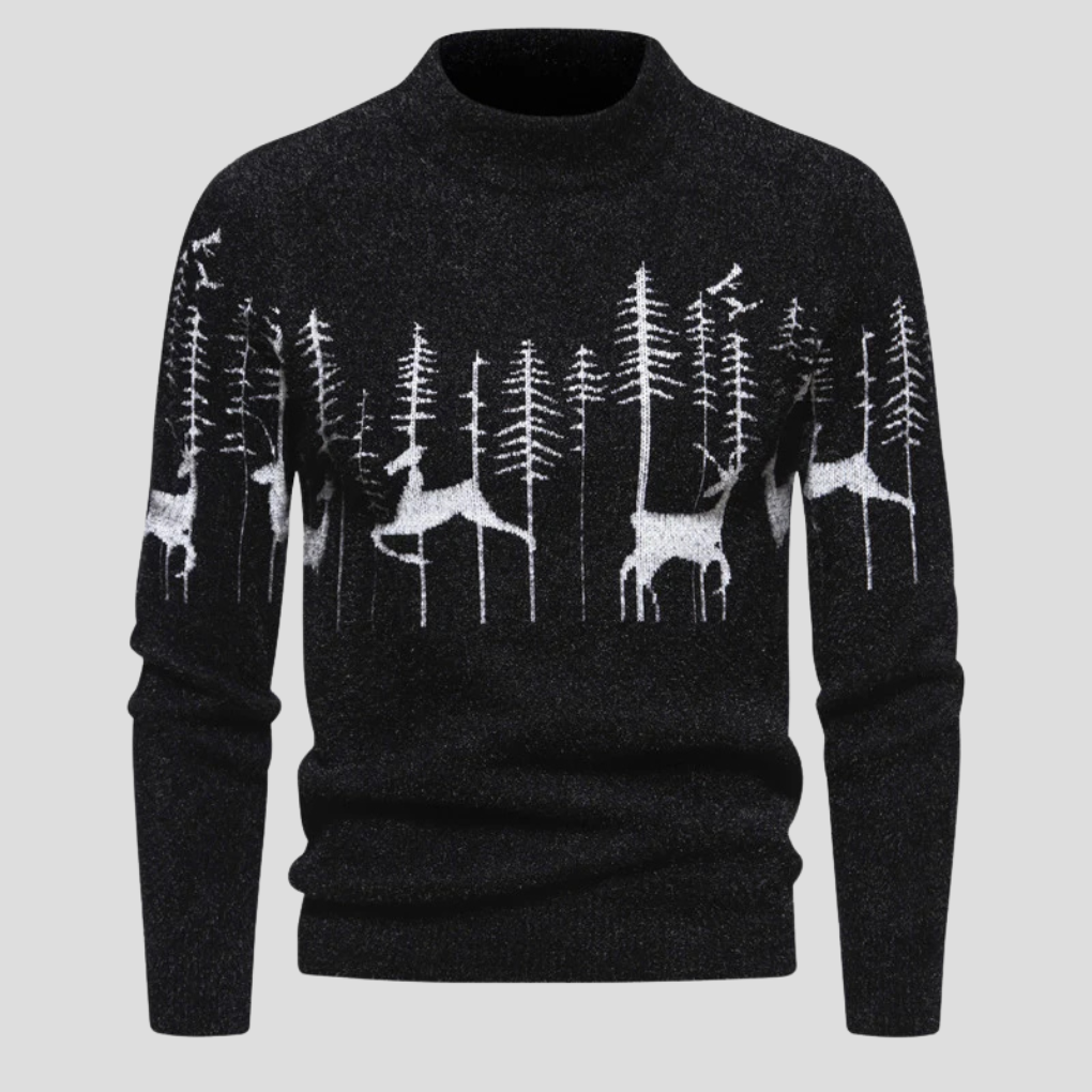 Herren Pullover Strick Rollkragen Winter | Weihnachts