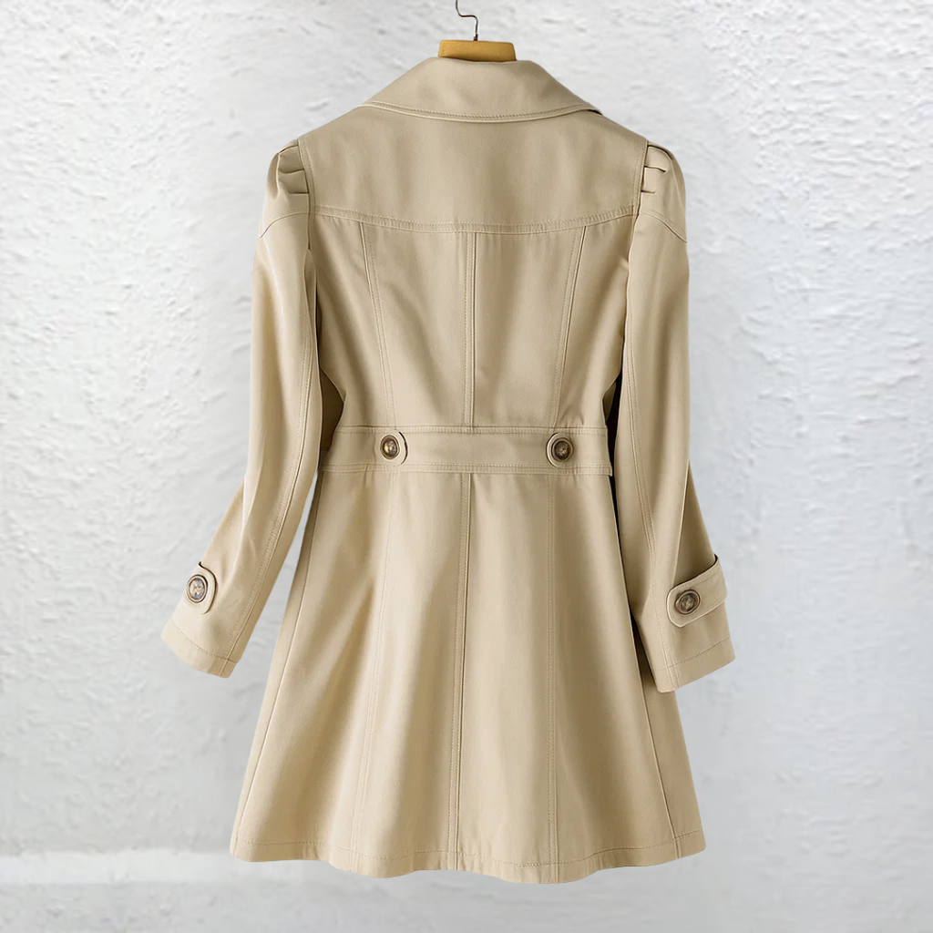 Damen Mantel Trench Lang Mit Reverskragen | Winter
