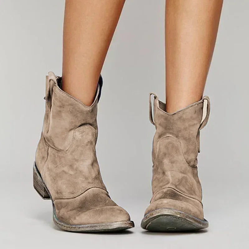 Damen Stiefel Cowboy Vintage Absatz | Winter