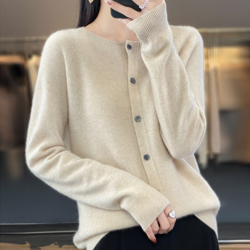 Damen Strickjacke Winter Strick Zuknöpfen | Langarm