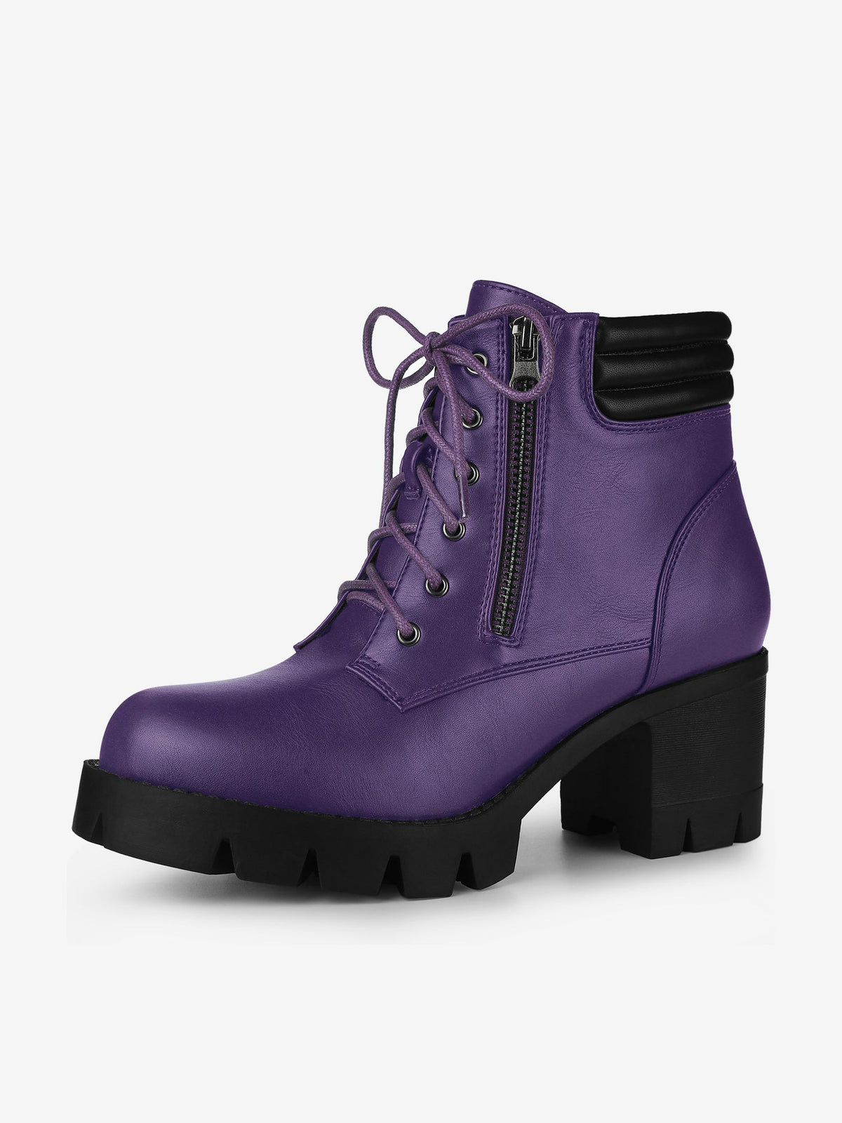 Damen Stiefeletten Schnürung Hoher Absatz Winter | Reissverschluss