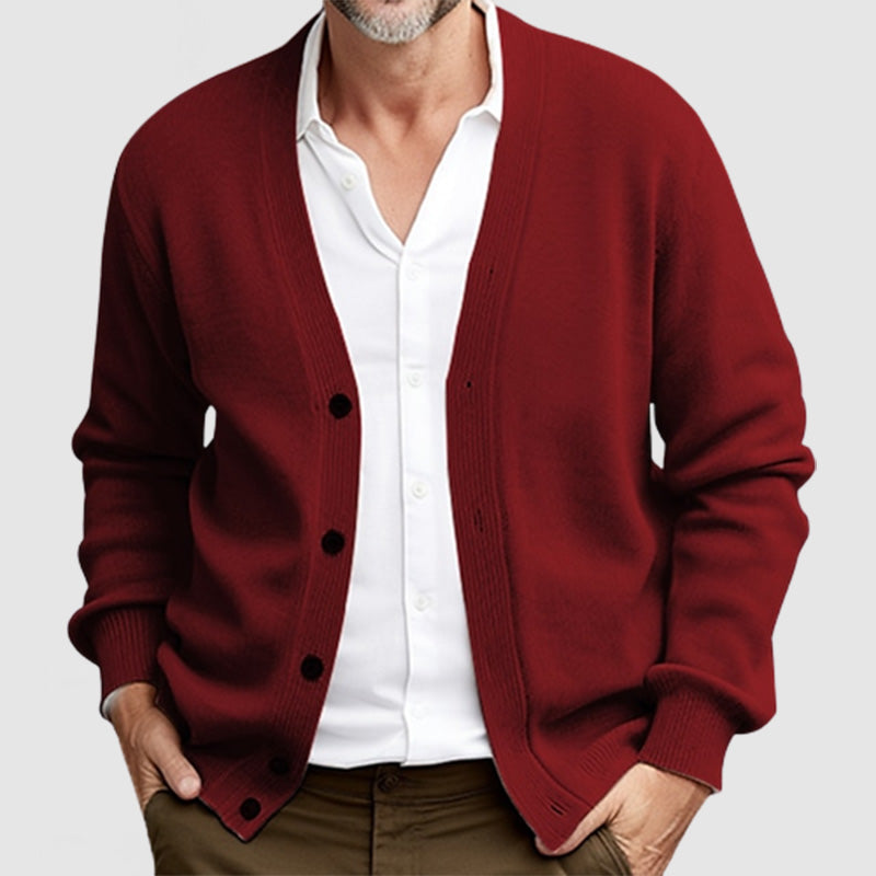 Herren Pullover Strick Winter Mit V-ausschnitt | Gerippter