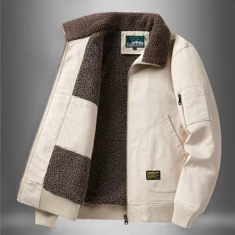 Herren Jacke Vintage Winter Langarm | Reissverschluss