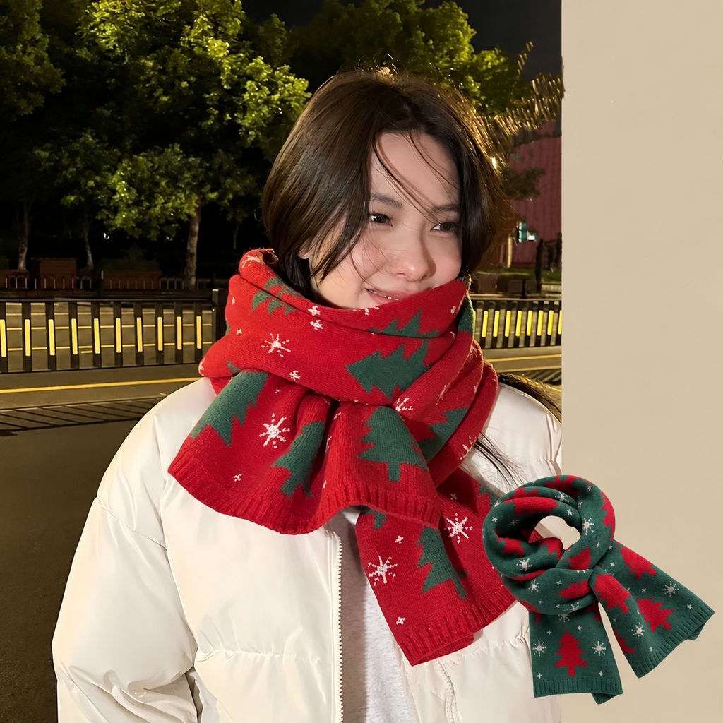 Damen Weihnachts-Strickschal | Winter