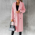 Damen Mantel Trench Lang Zweireihig | Winter