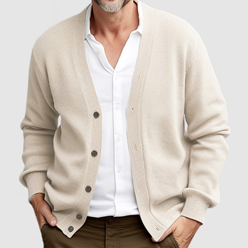 Herren Pullover Strick Winter Mit V-ausschnitt | Gerippter