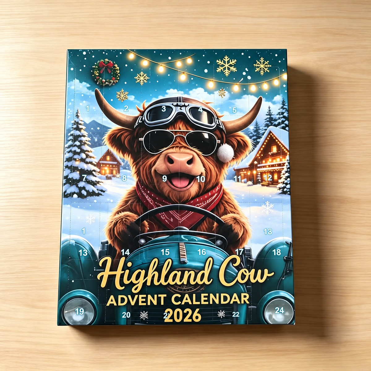 Hochlandrind Adventskalender Mit Mini-Figuren | Weihnachten