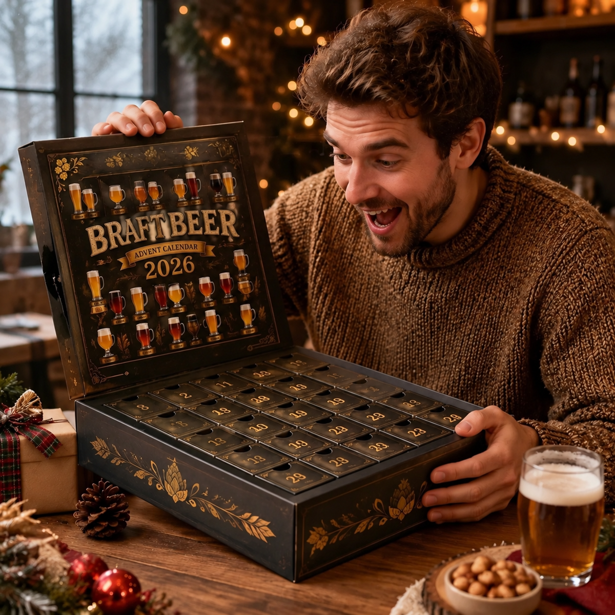 Adventskalender Mit Craft Beer Dekorationen | Weihnachten