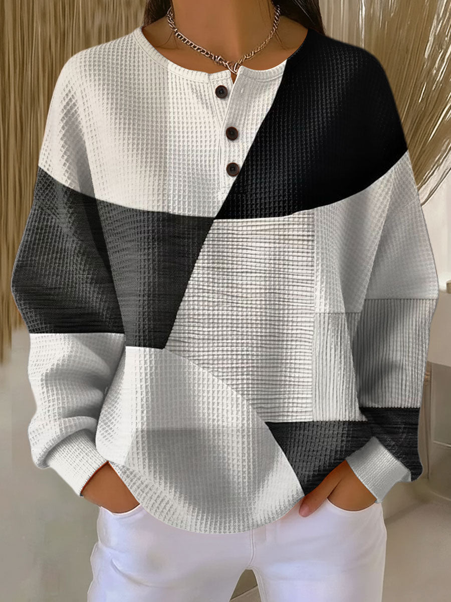 Damen Pullover Strick Gerippter Winter | Mit Rundhalsausschnitt
