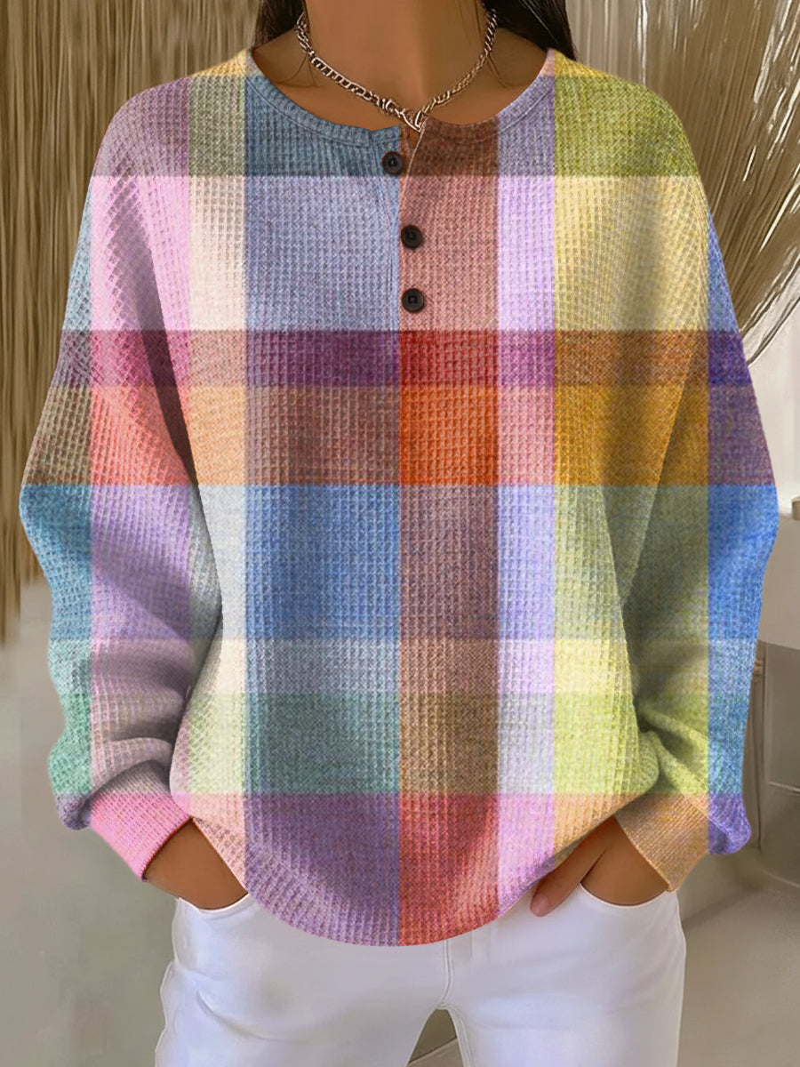 Damen Pullover Strick Gerippter Winter | Mit Rundhalsausschnitt