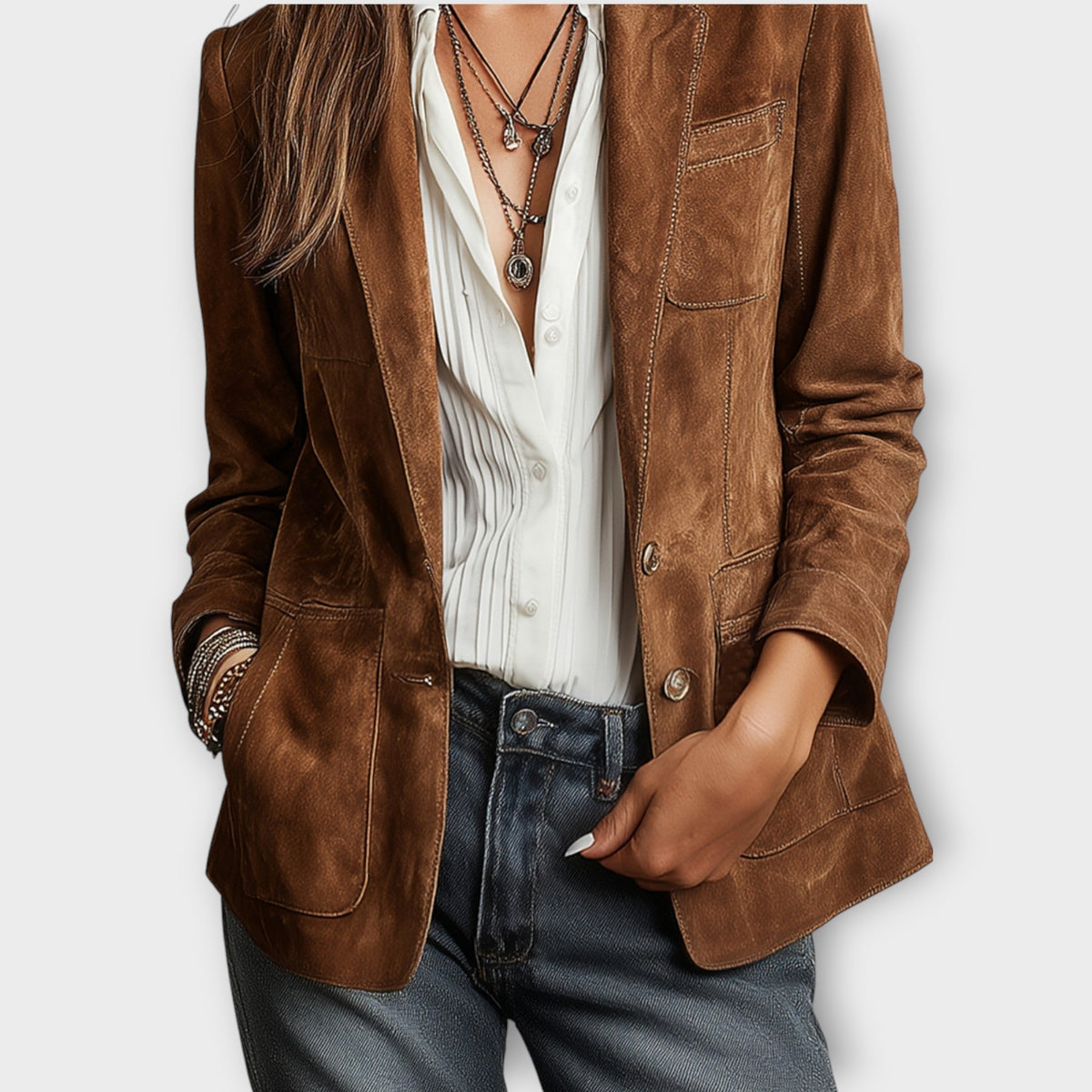Damen Blazer Vintage Mit Reverskragen | Winter