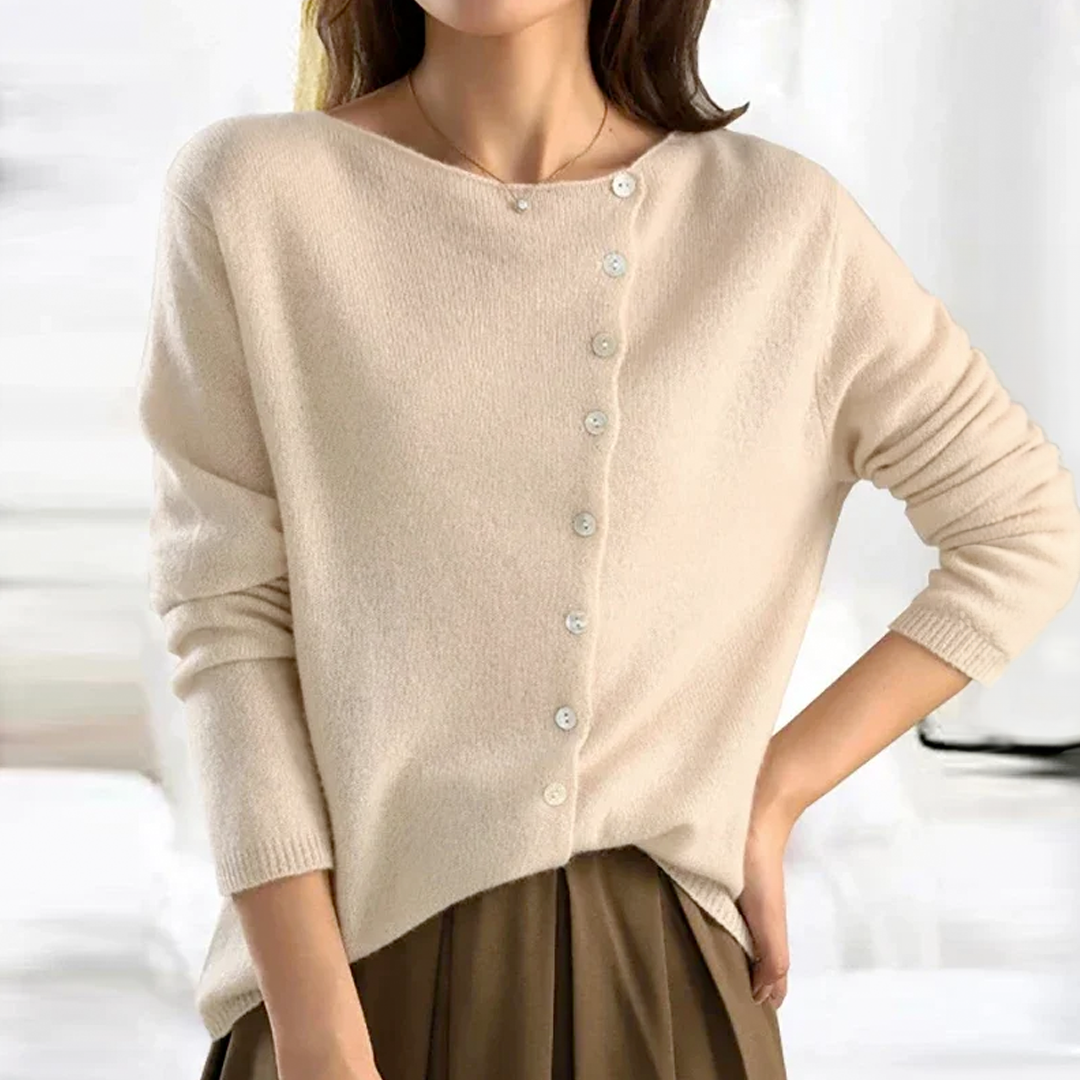 Damen Strickjacke Zuknöpfen Winter Strick | Langarm
