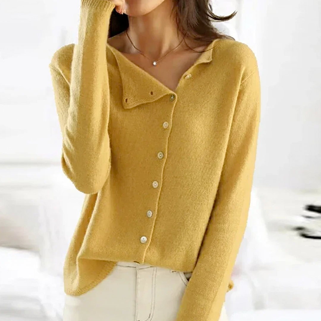 Damen Strickjacke Zuknöpfen Winter Strick | Langarm