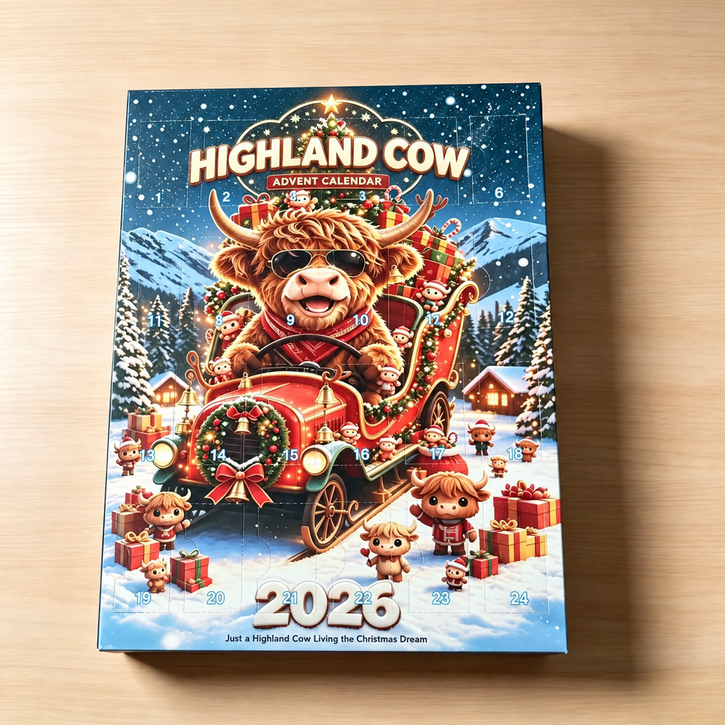 Hochlandrind Adventskalender Mit Mini-Figuren | Weihnachten
