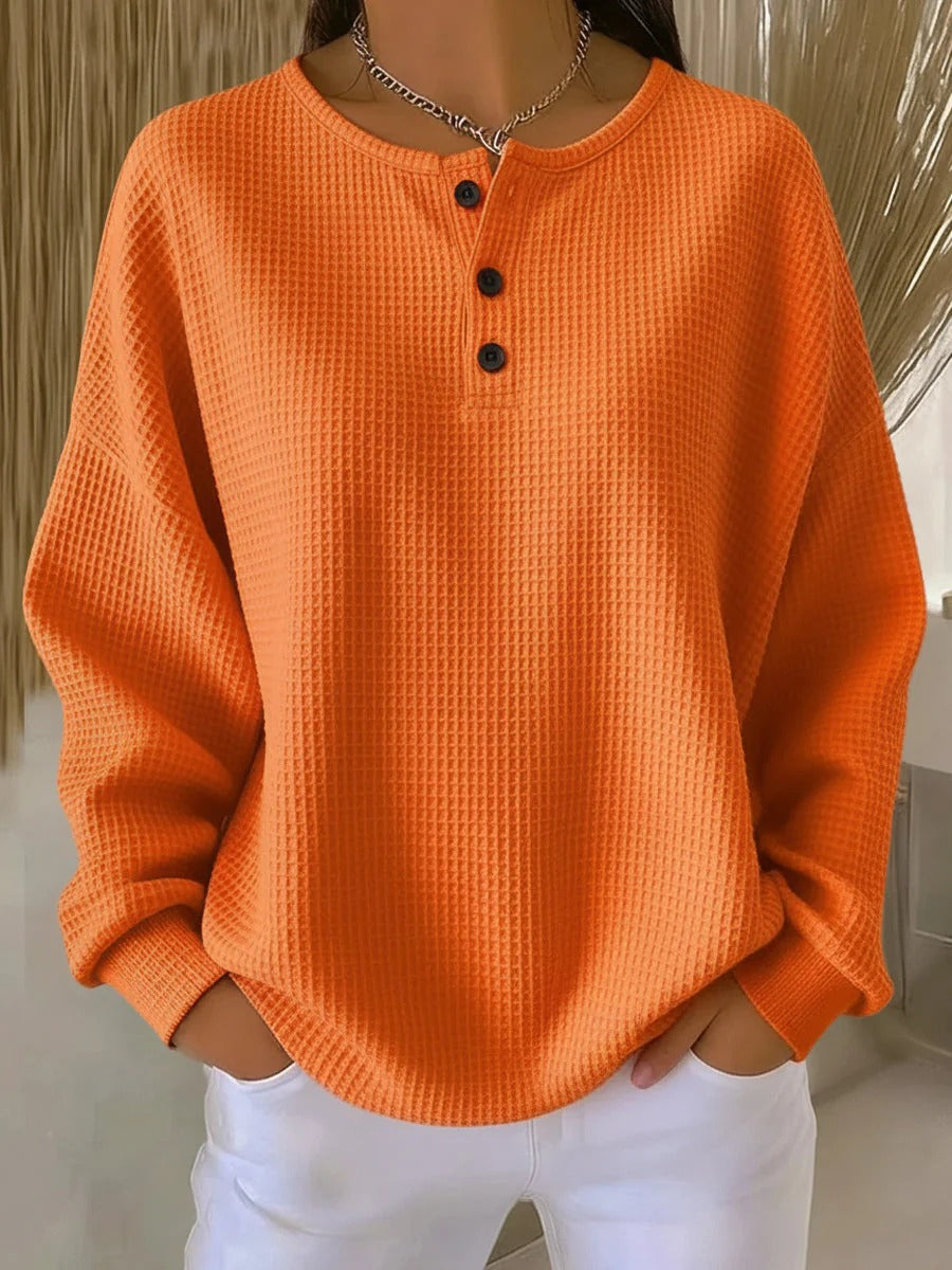 Damen Pullover Strick Gerippter Winter | Mit Rundhalsausschnitt