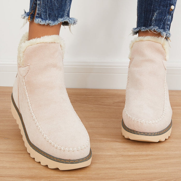 Damen Winter Plateau Ankle Stilefe | Zum Hineinschlüpfen