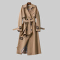 Damen Langer Trenchcoat Mit Gürtel | Zweireihig