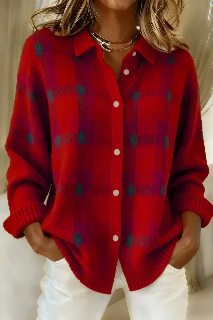 Damen Strickjacke Zuknöpfen Kragen Winter | Strick