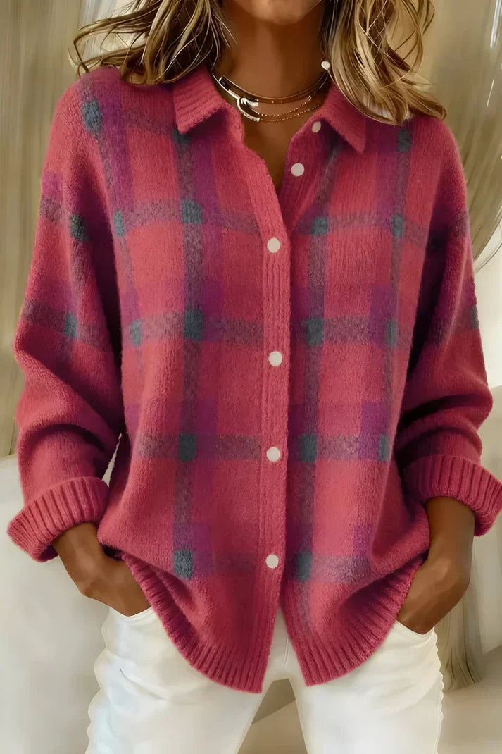 Damen Strickjacke Zuknöpfen Kragen Winter | Strick