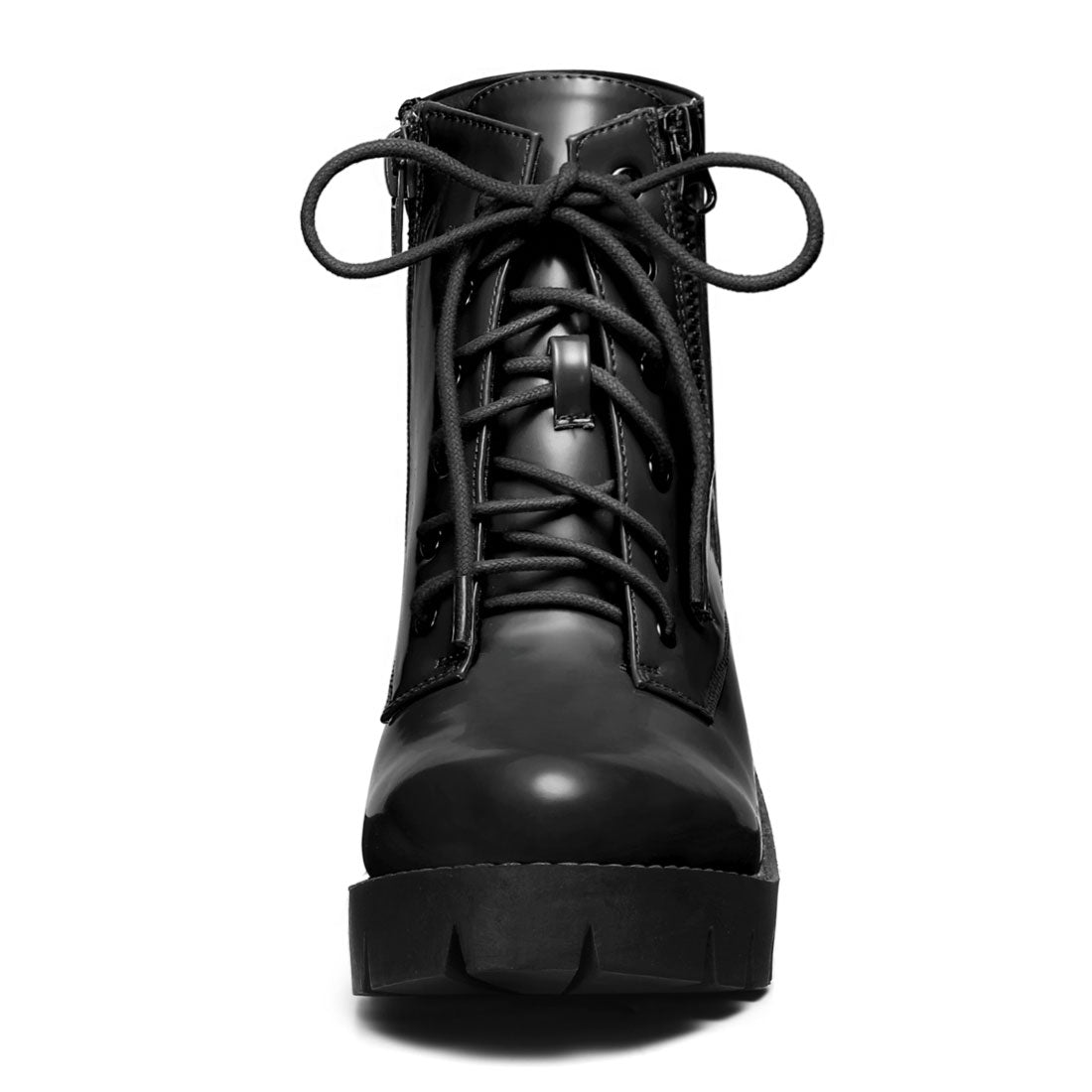 Damen Stiefeletten Schnürung Hoher Absatz Winter | Reissverschluss