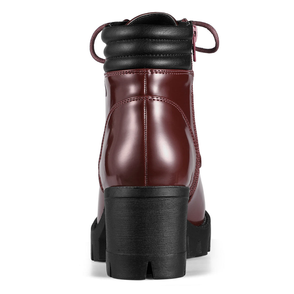 Damen Stiefeletten Schnürung Hoher Absatz Winter | Reissverschluss