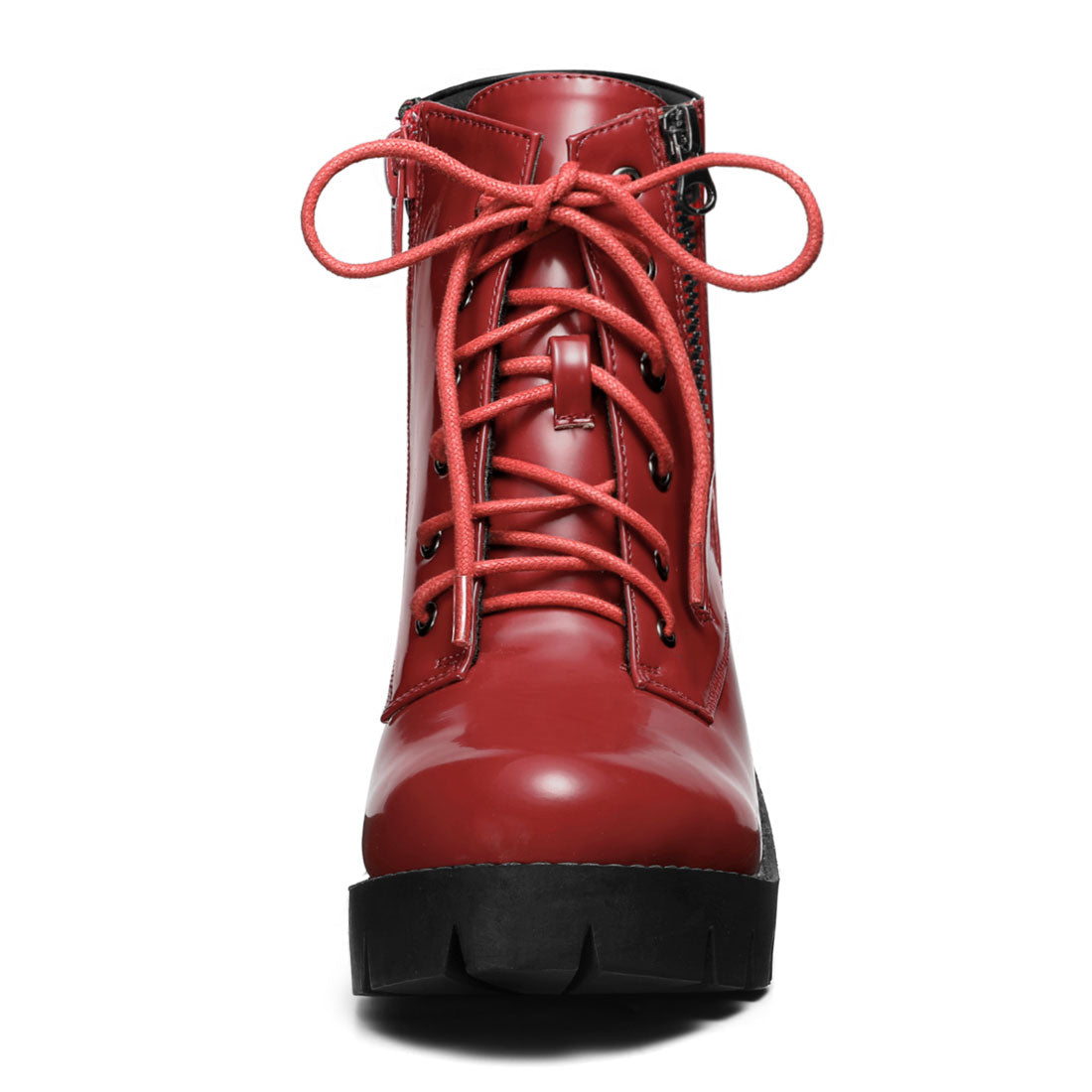 Damen Stiefeletten Schnürung Hoher Absatz Winter | Reissverschluss