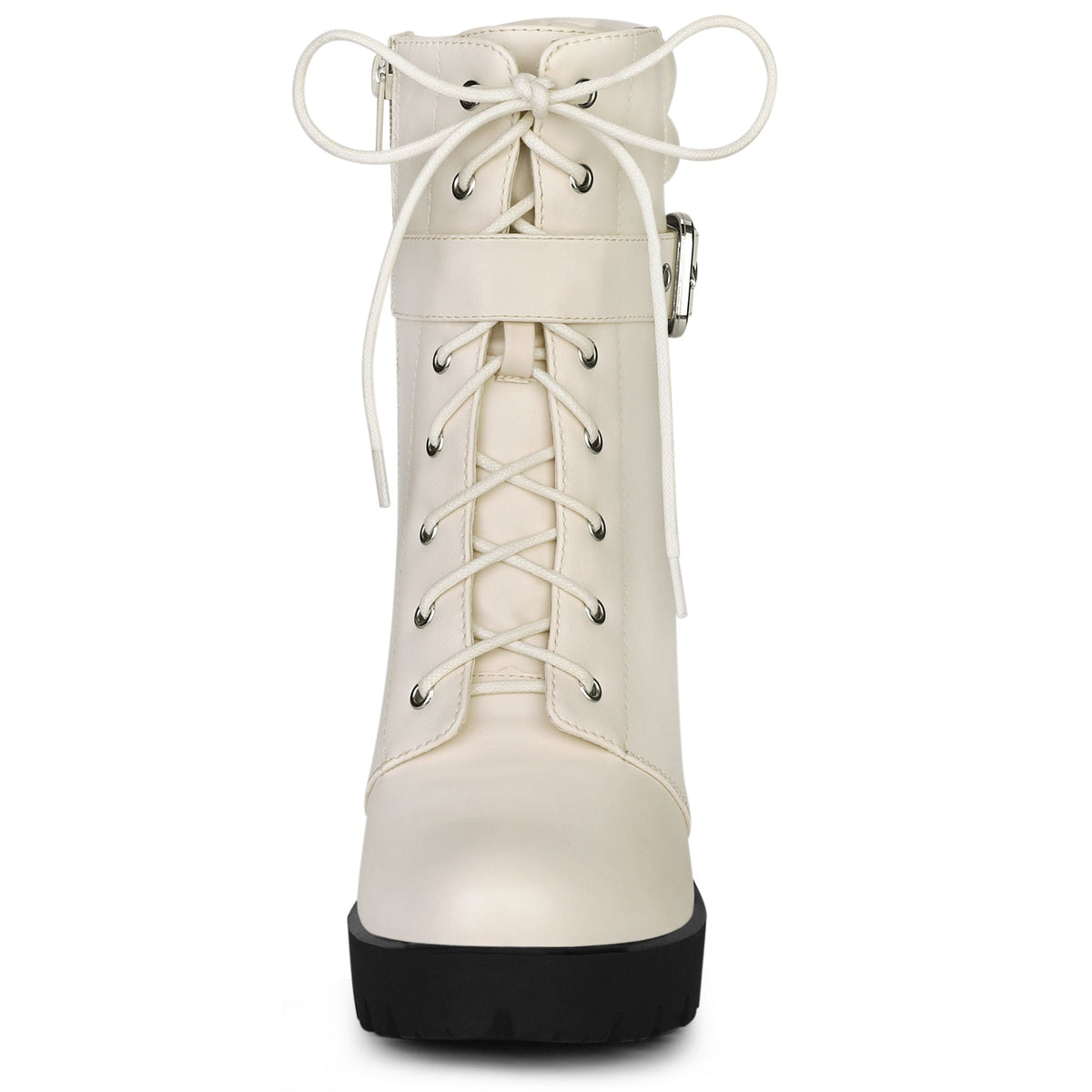 Damen Stiefeletten Schnalle Winter Schnürung | Hoher Absatz