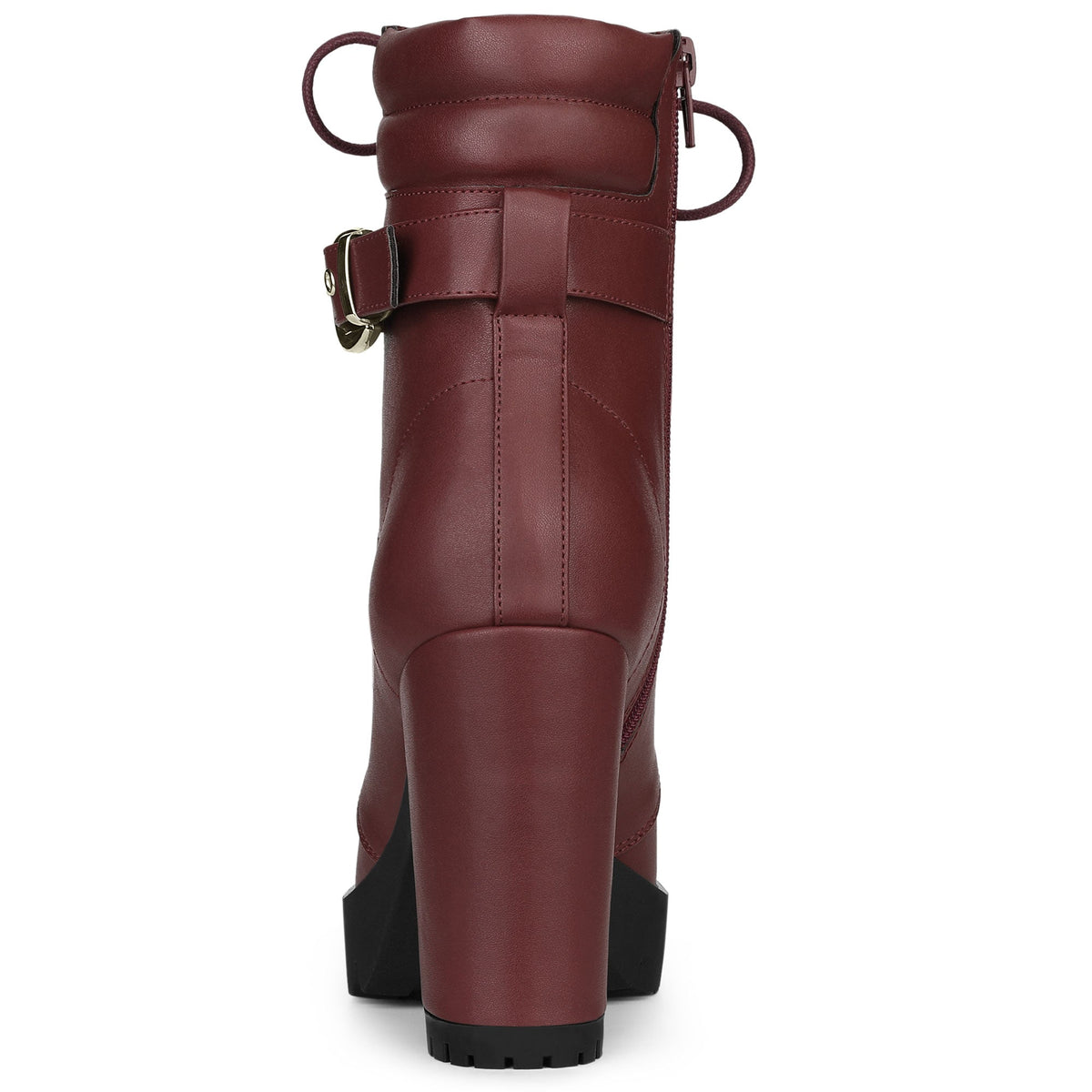 Damen Stiefeletten Schnalle Winter Schnürung | Hoher Absatz