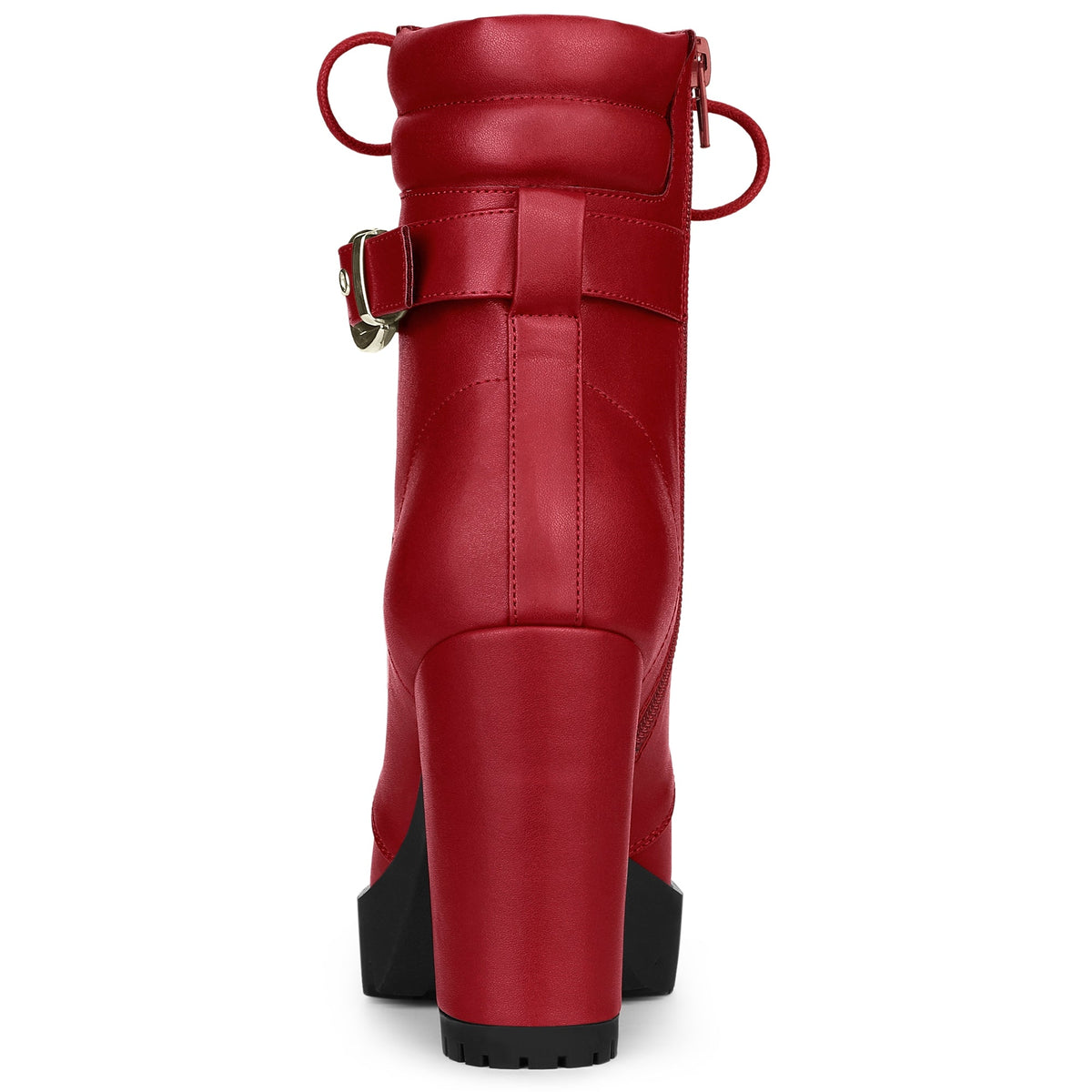 Damen Stiefeletten Schnalle Winter Schnürung | Hoher Absatz