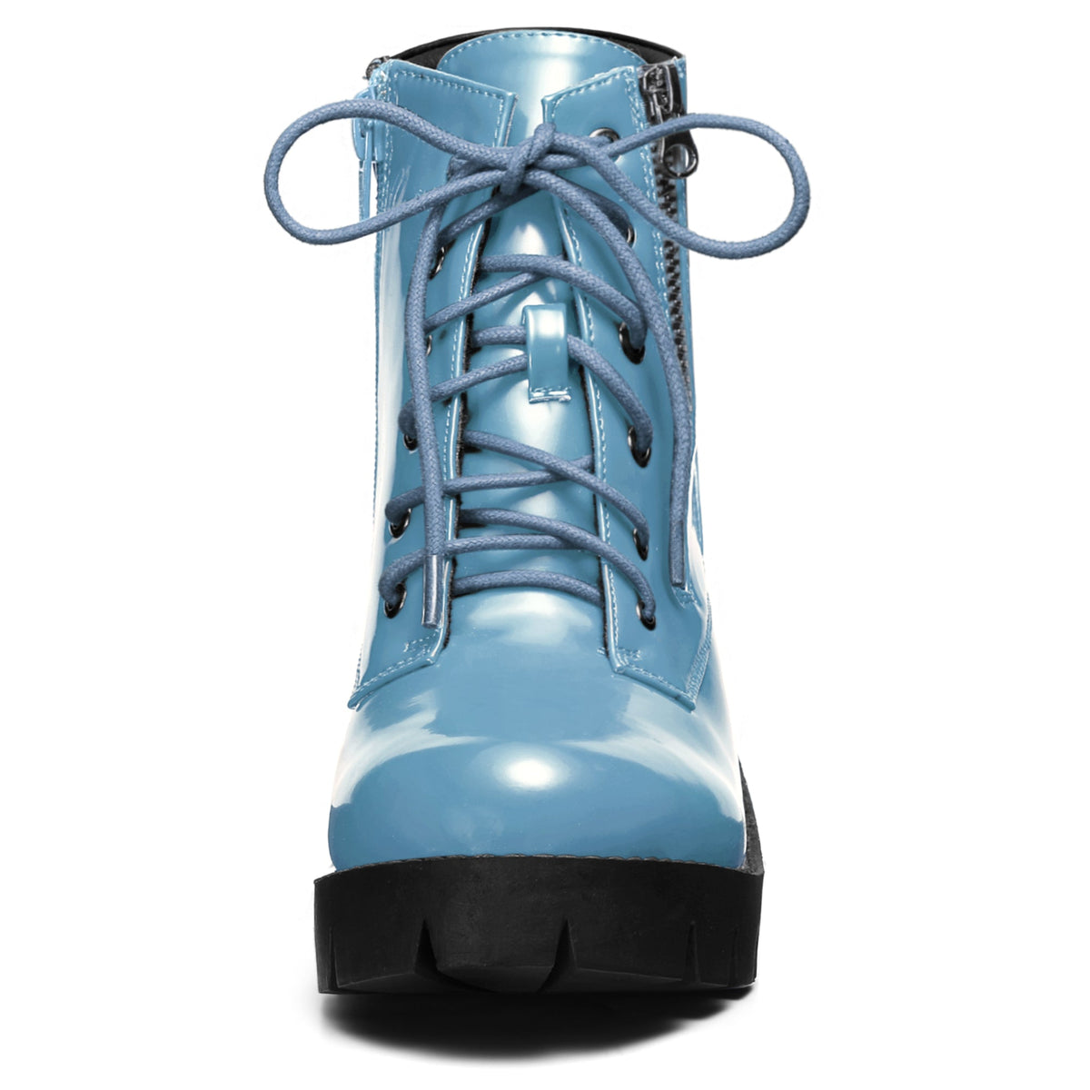 Damen Stiefeletten Schnürung Hoher Absatz Winter | Reissverschluss