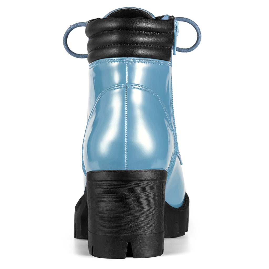 Damen Stiefeletten Schnürung Hoher Absatz Winter | Reissverschluss