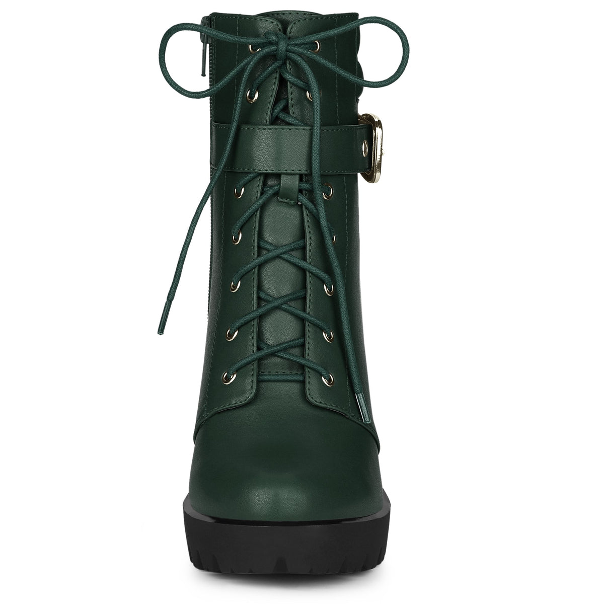 Damen Stiefeletten Schnalle Winter Schnürung | Hoher Absatz