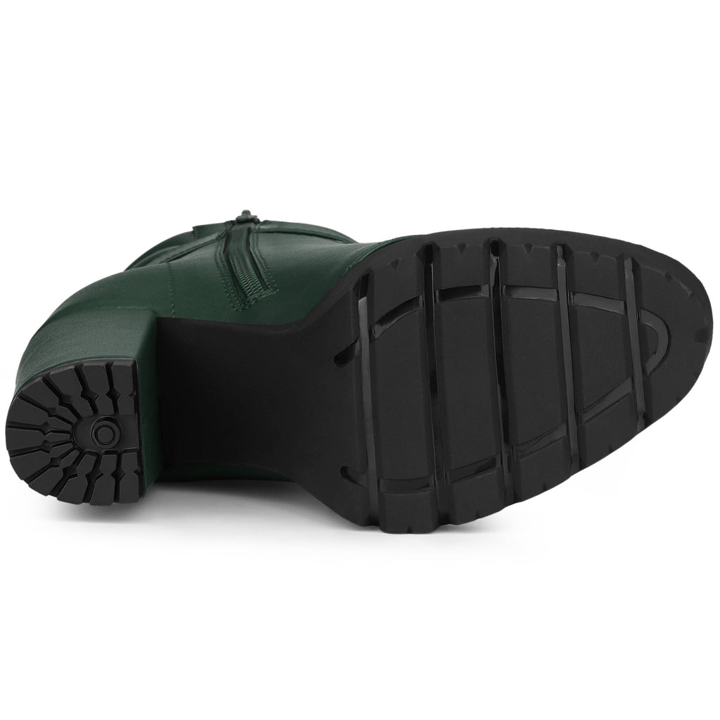 Damen Stiefeletten Schnalle Winter Schnürung | Hoher Absatz