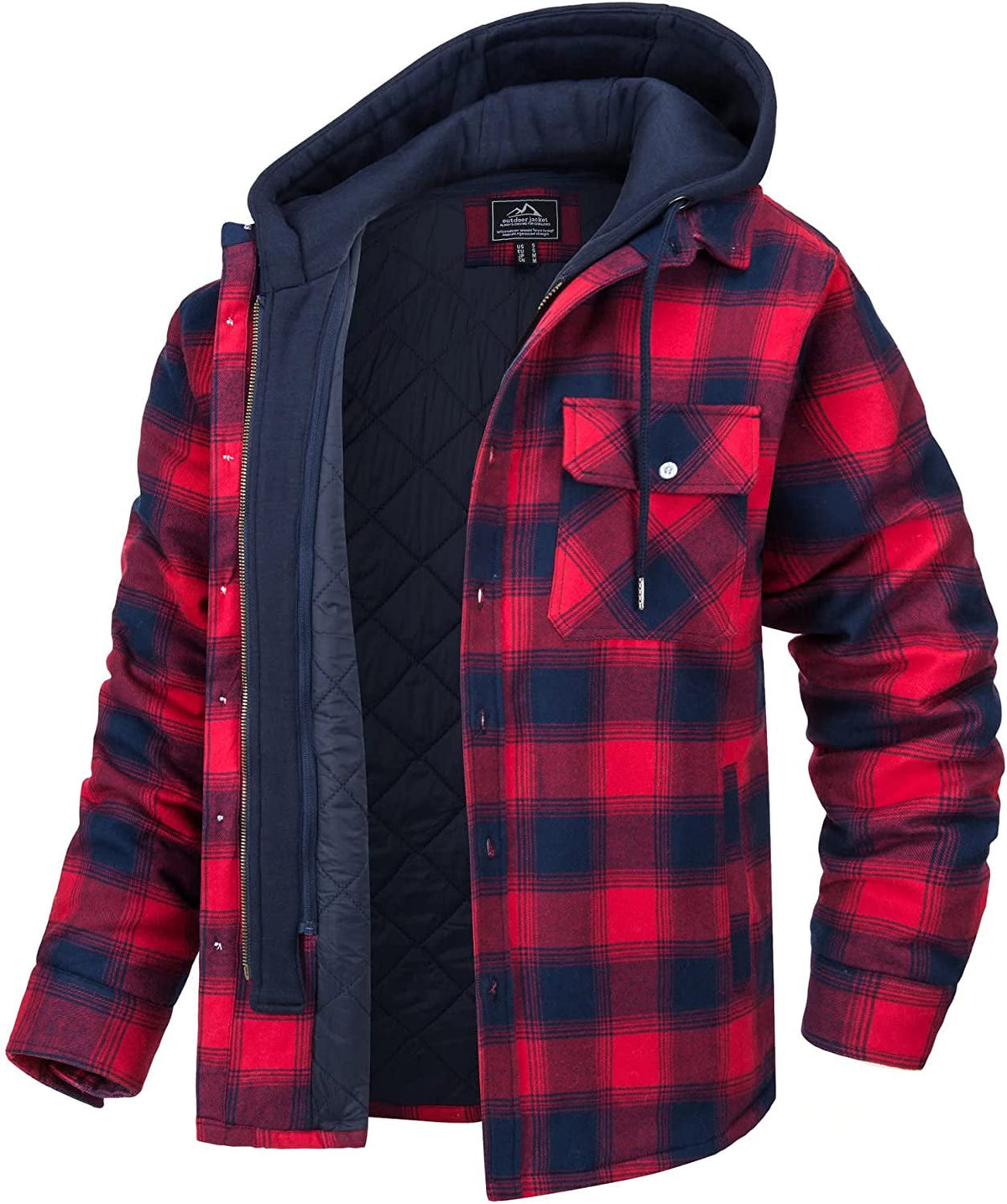 Herren Jacke Winter Langarm Mit Kapuze | Reissverschluss